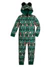 Mickey and Minnie Mouse Holiday Family Matching One-Piece Hooded Pajama for Kids – Knit