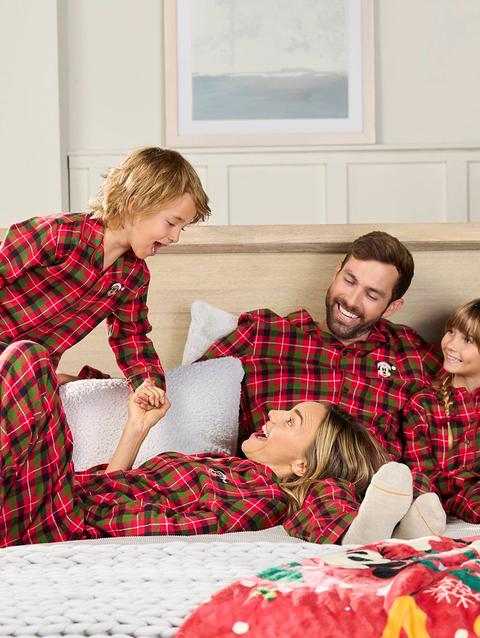 Mickey Mouse Plaid Holiday Sleep Set for Kids – Personalized