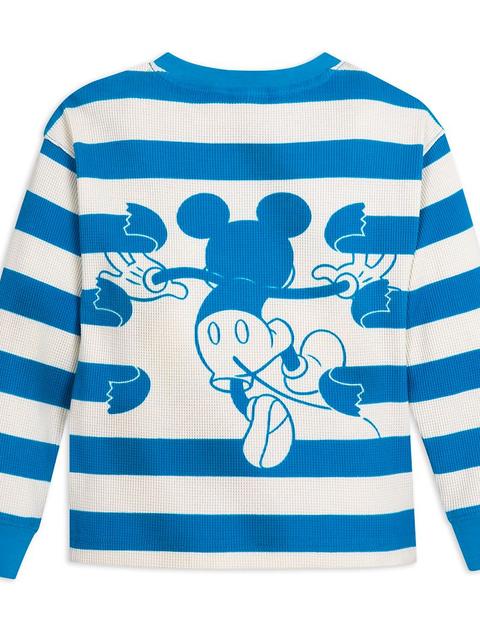 Mickey Mouse Front to Back Long Sleeve Waffle Top for Kids