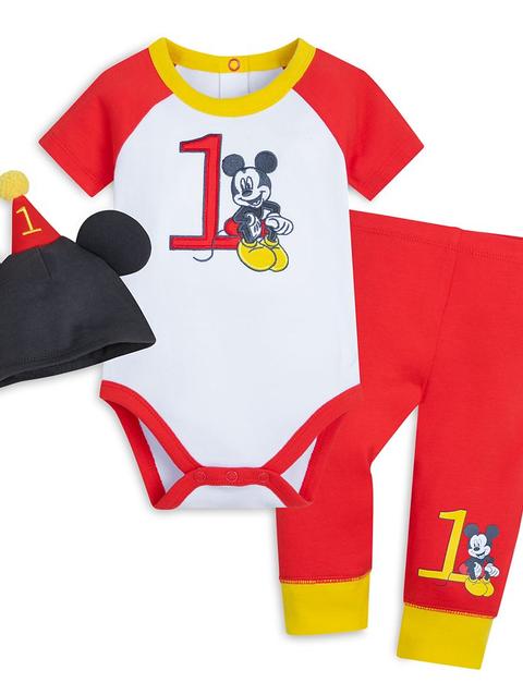 Mickey Mouse 1st Birthday Bodysuit Set for Baby