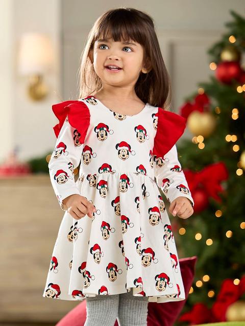 Mickey and Minnie Mouse Holiday Dress for Toddlers by monica   andy