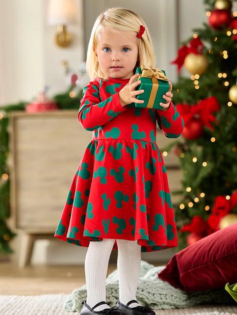 Mickey Mouse Icon Holiday Dress for Toddlers by monica   andy