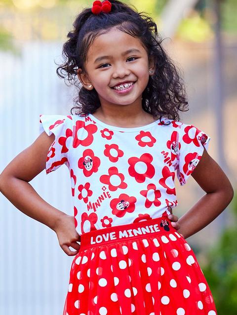 Minnie Mouse Floral T-Shirt for Girls – Sensory Friendly