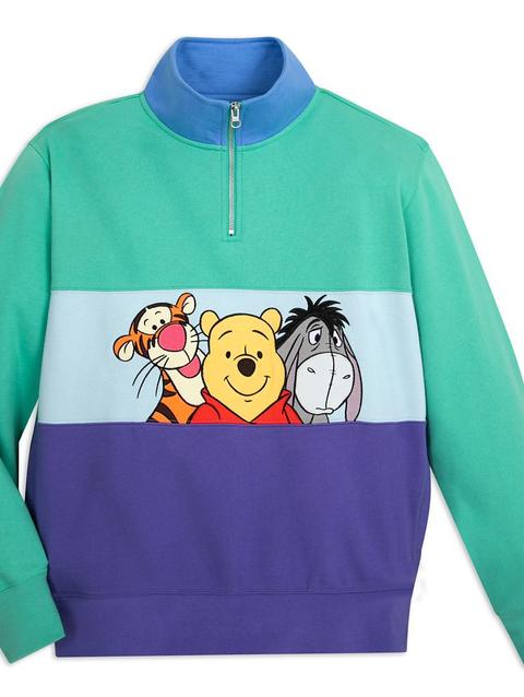 Winnie the Pooh and Pals 1/4 Zip Pullover Sweatshirt for Adults