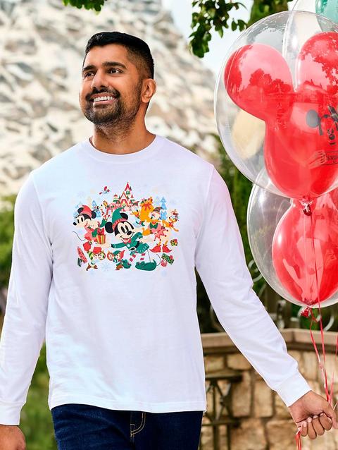 Mickey Mouse and Friends Holiday Long Sleeve T-Shirt for Adults