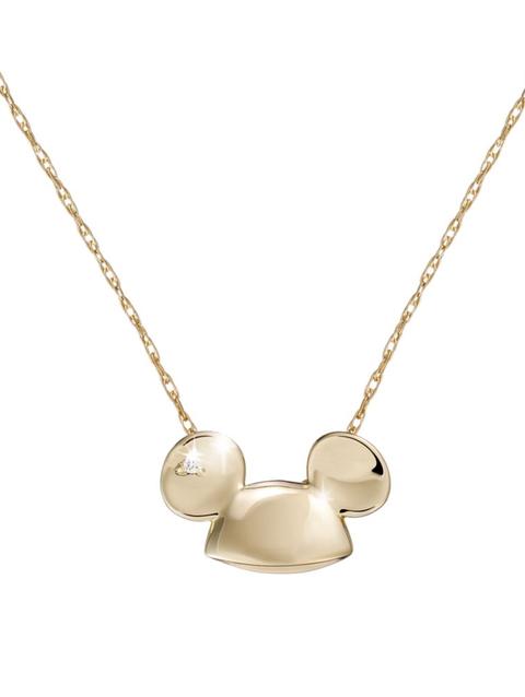 Diamond and 14K Ear Hat Mickey Mouse Ear Hat Necklace