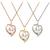 Diamond Heart Mickey Mouse Necklace  – 14K