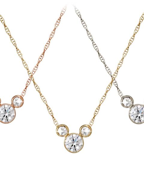 Diamond Mickey Mouse 14K Necklace – Medium