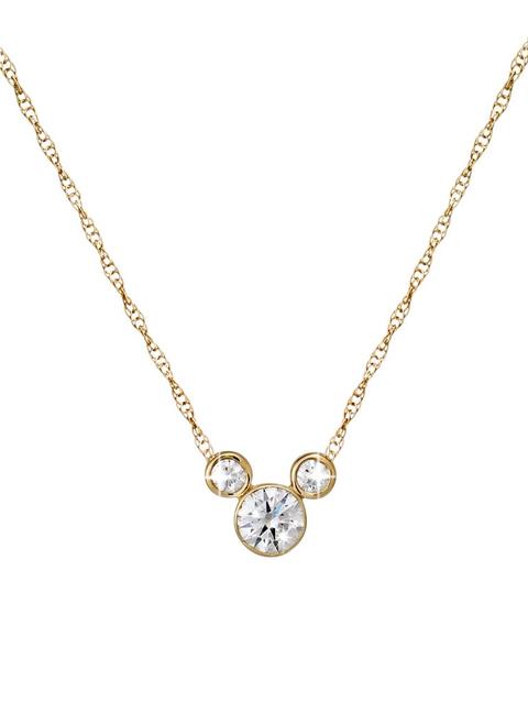 Diamond Mickey Mouse 14K Necklace – Medium