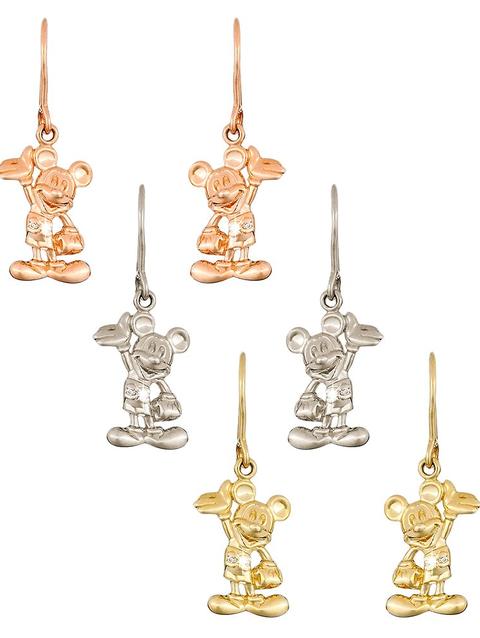 Mickey Mouse Earrings – Diamond and 14K