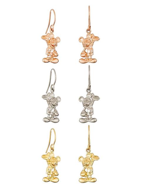 Mickey Mouse Earrings – Diamond and 14K