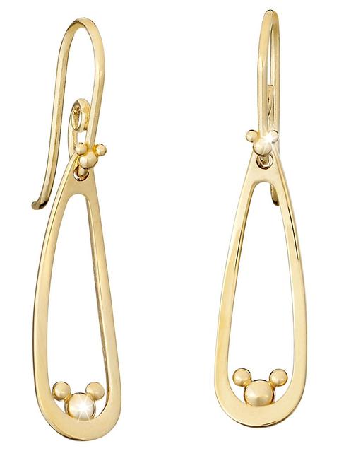 Mickey Mouse Drop Earrings – 14K