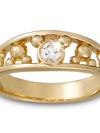 Diamond Mickey Mouse Icon Ring for Men – 14K Yellow Gold