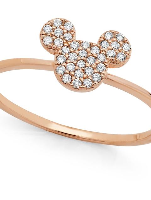 Mickey Mouse Icon Ring by CRISLU – Rose Gold