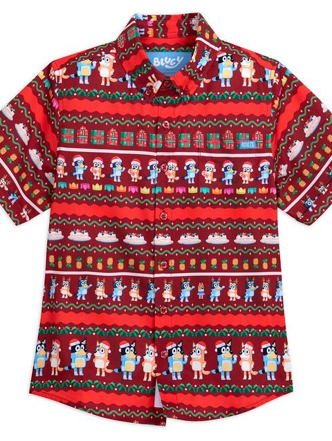 Bluey Holiday Woven Shirt for Kids by RSVLTS