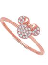 Minnie Mouse Icon Ring by CRISLU – Rose Gold