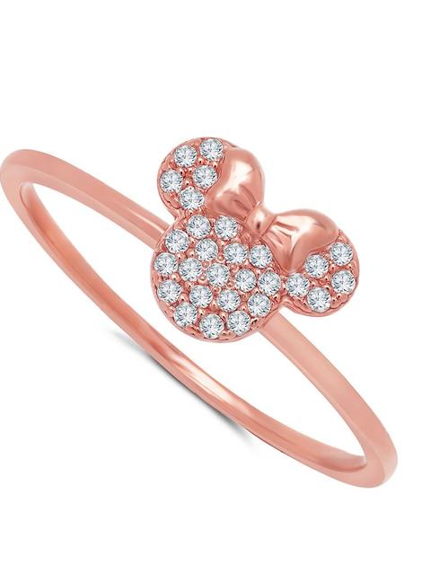 Minnie Mouse Icon Ring by CRISLU – Rose Gold