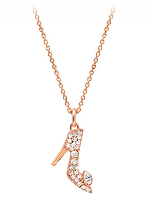 Cinderella Pavé Slipper Necklace by CRISLU