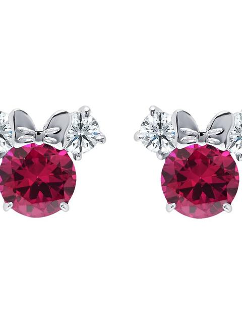 Minnie Mouse Birthstone Earrings by CRISLU – Platinum