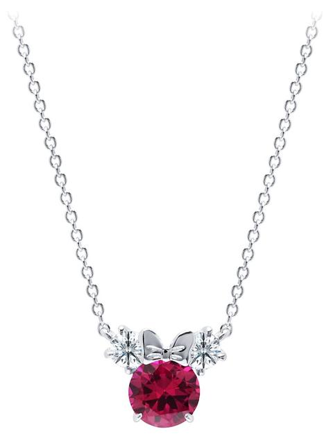 Minnie Mouse Birthstone Necklace by CRISLU – Platinum