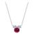 Minnie Mouse Birthstone Necklace by CRISLU – Platinum