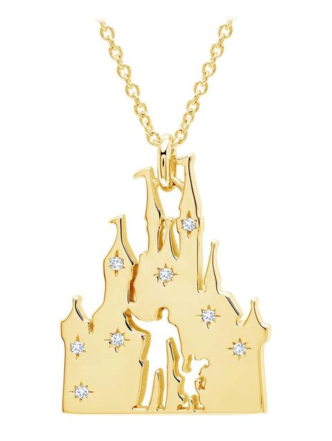 Walt Disney and Mickey Fantasyland Castle Necklace by CRISLU