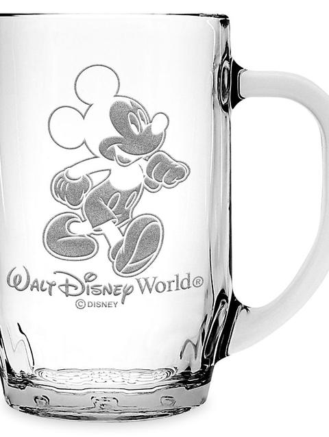 Mickey Mouse Glass Mug by Arribas – Large – Personalized