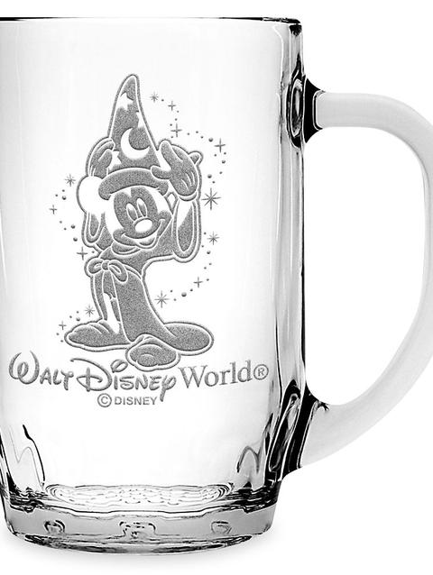 Sorcerer Mickey Mouse Glass Mug by Arribas – Large – Personalized