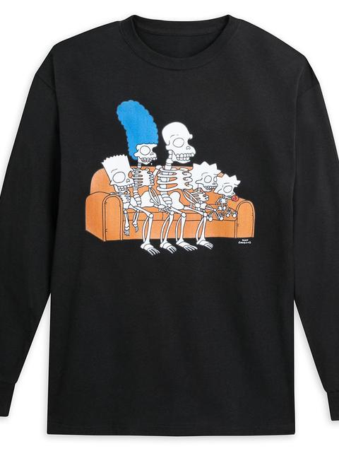 The Simpsons as Skeletons Halloween Long Sleeve T-Shirt for Adults – The Simpsons: Treehouse of Horror